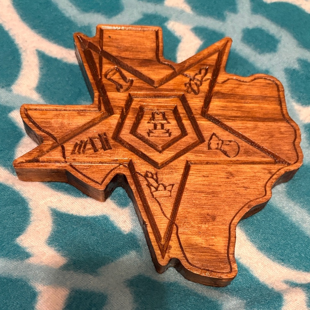 OES Wooden Texas Shaped ART